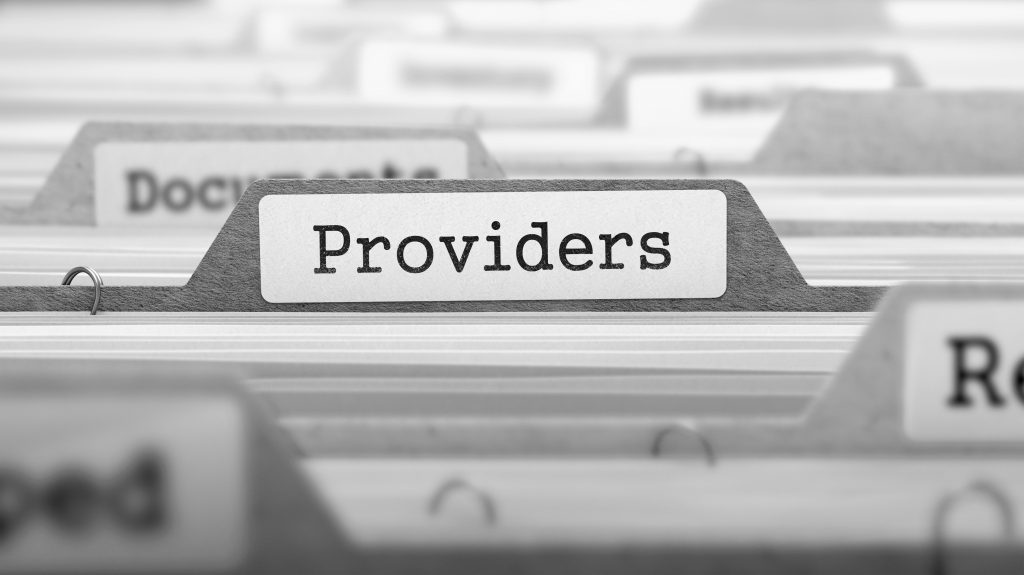 Folder in Catalog Marked as Providers.